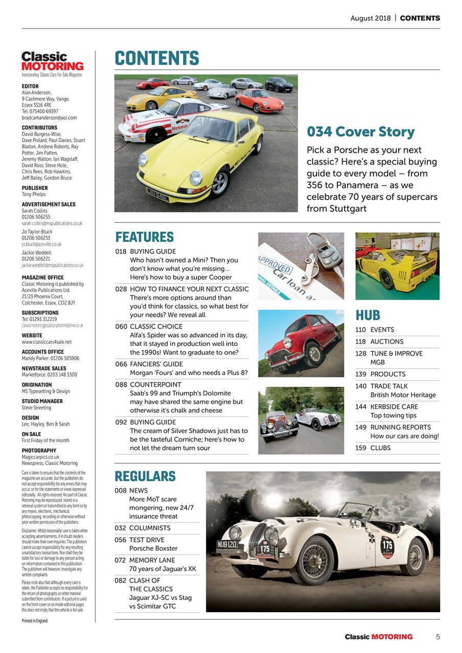 Classic Motoring Preview Pages