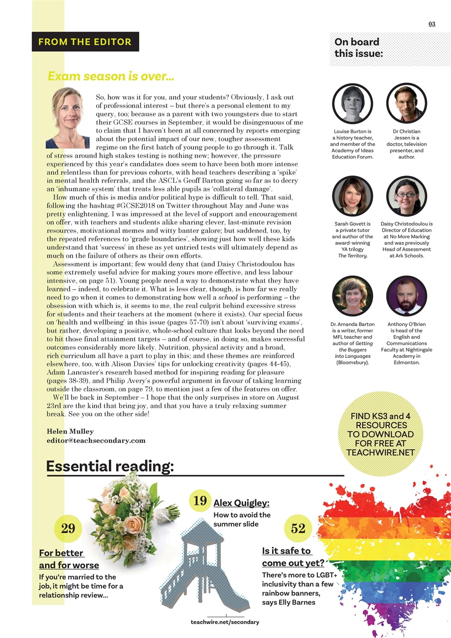 Teach Secondary Preview Pages