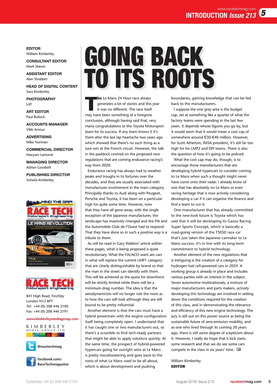 Race Tech Preview Pages