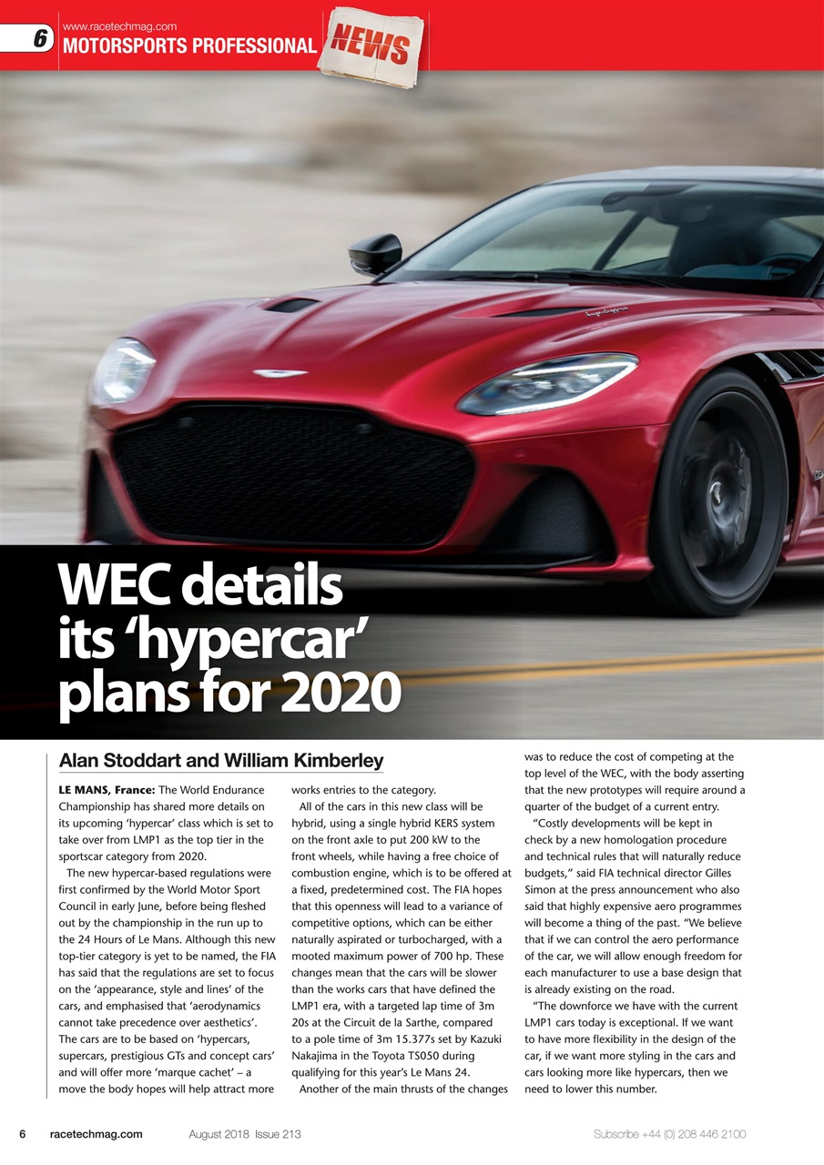 Race Tech Preview Pages