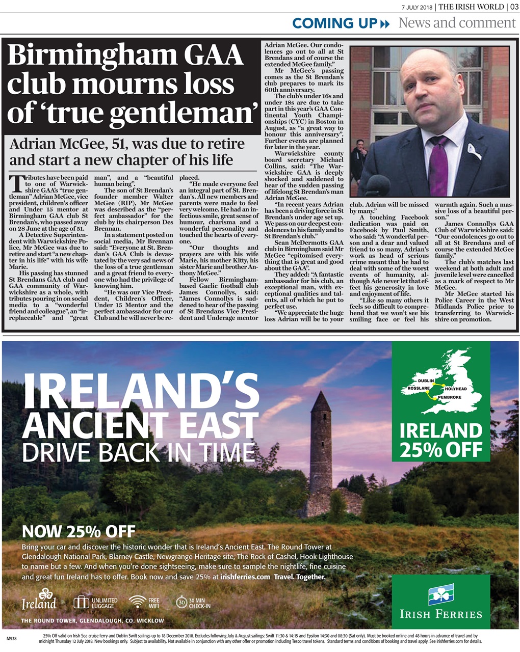 Irish World Preview Pages