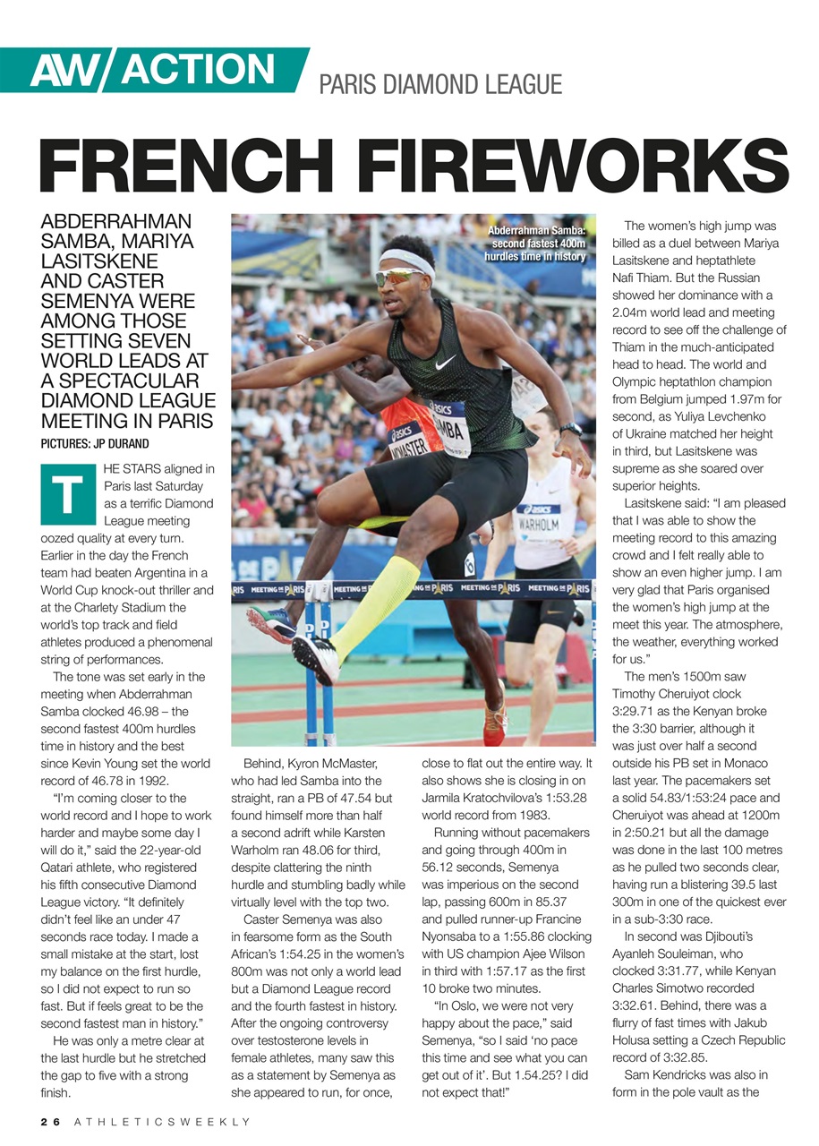 AW – Athletics Weekly Magazine Preview Pages