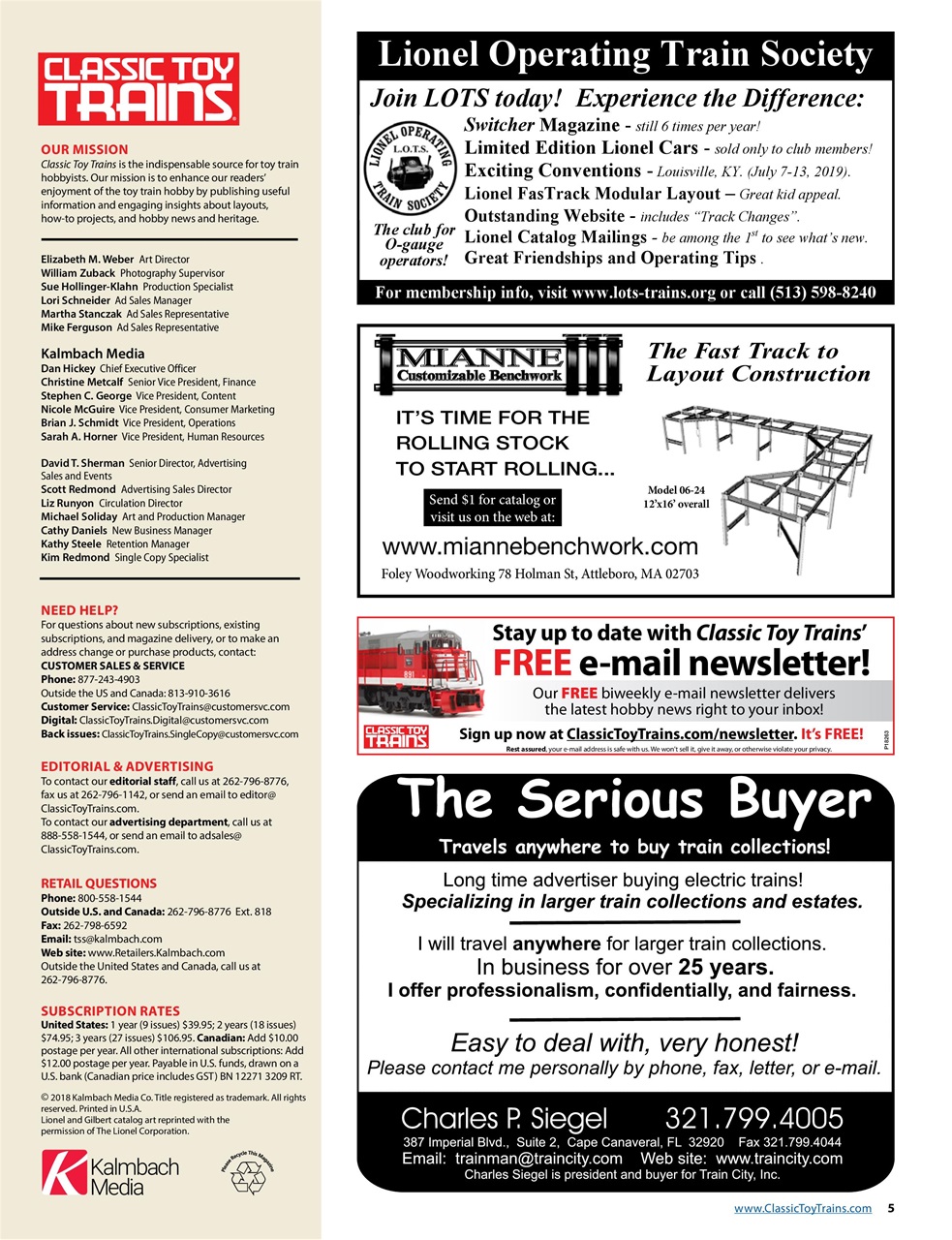 Classic Toy Trains Preview Pages