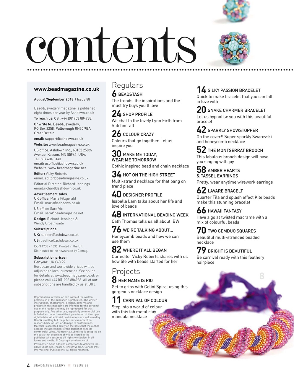 Bead & Jewellery Magazine Preview Pages