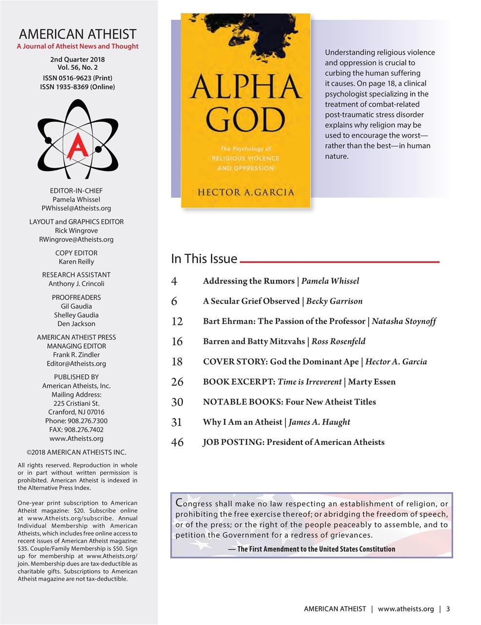 American Atheist Preview Pages