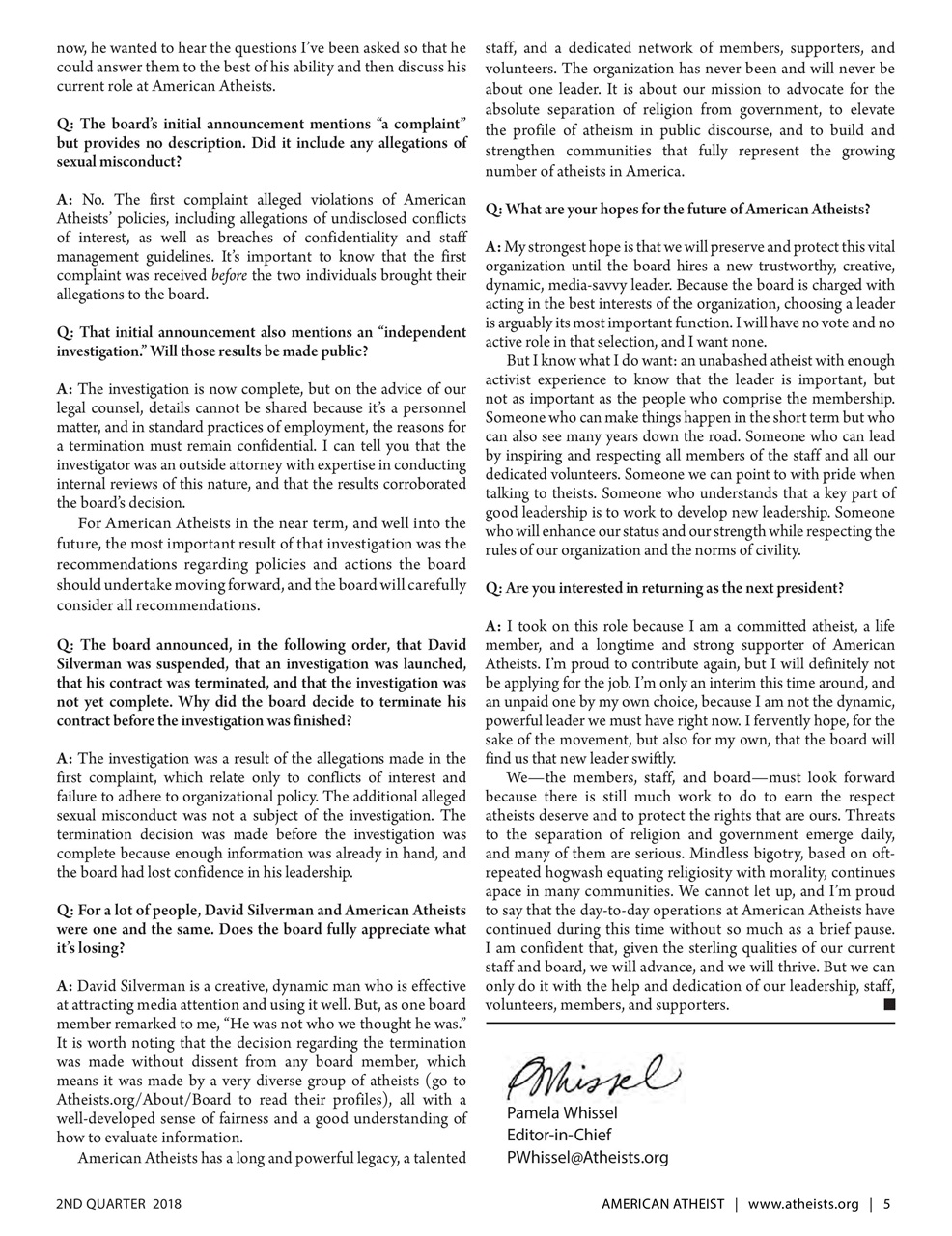 American Atheist Preview Pages