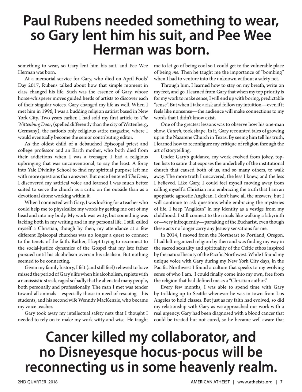 American Atheist Preview Pages