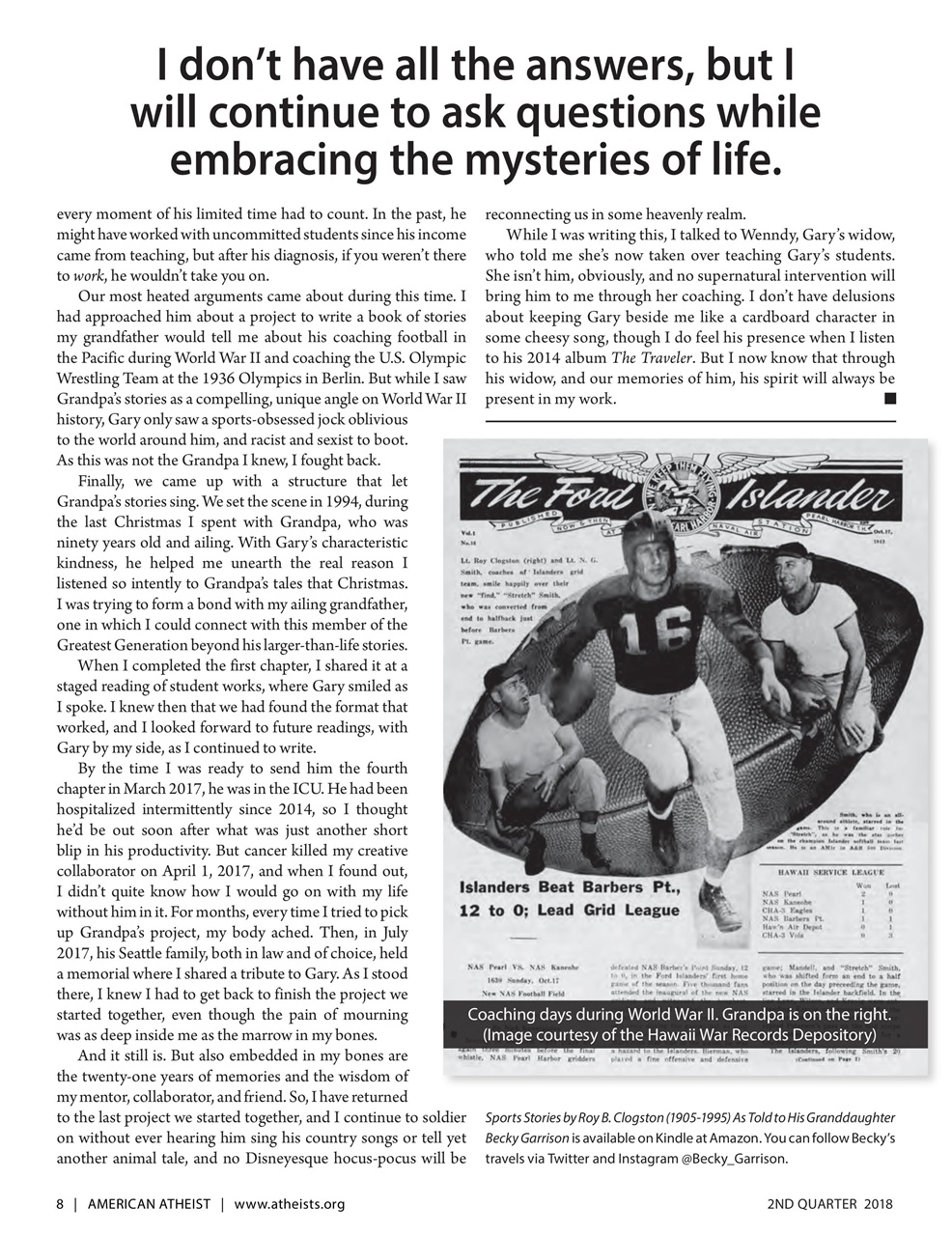 American Atheist Preview Pages