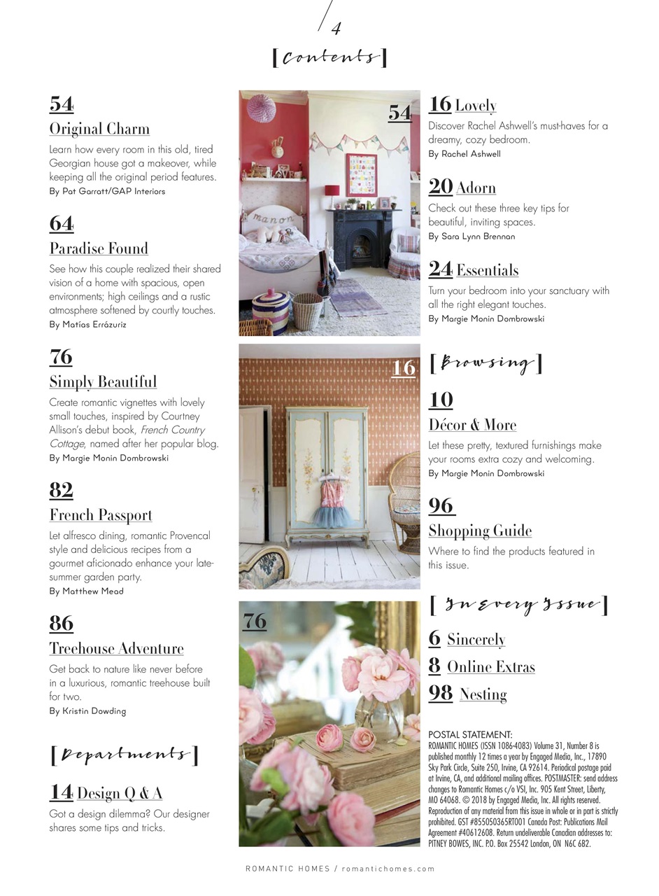 Romantic Homes Preview Pages