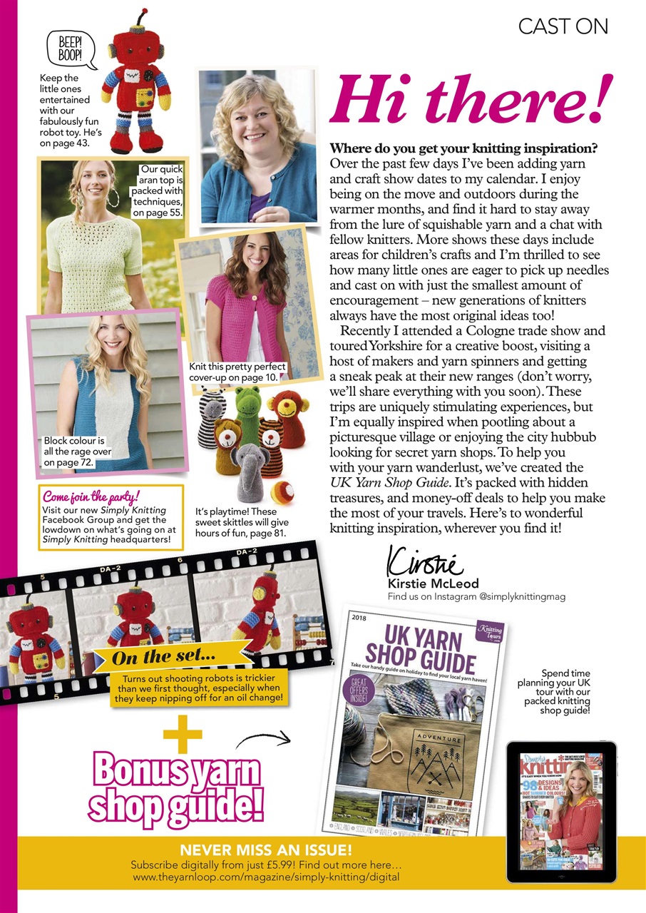 Simply Knitting Preview Pages