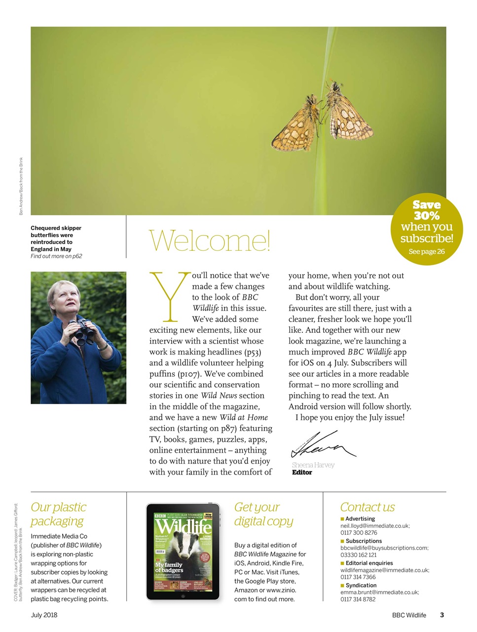 BBC Wildlife Magazine Preview Pages