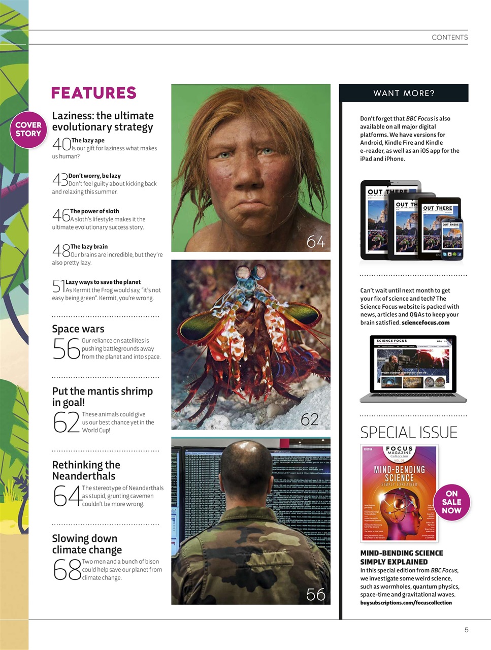 BBC Science Focus Magazine Preview Pages