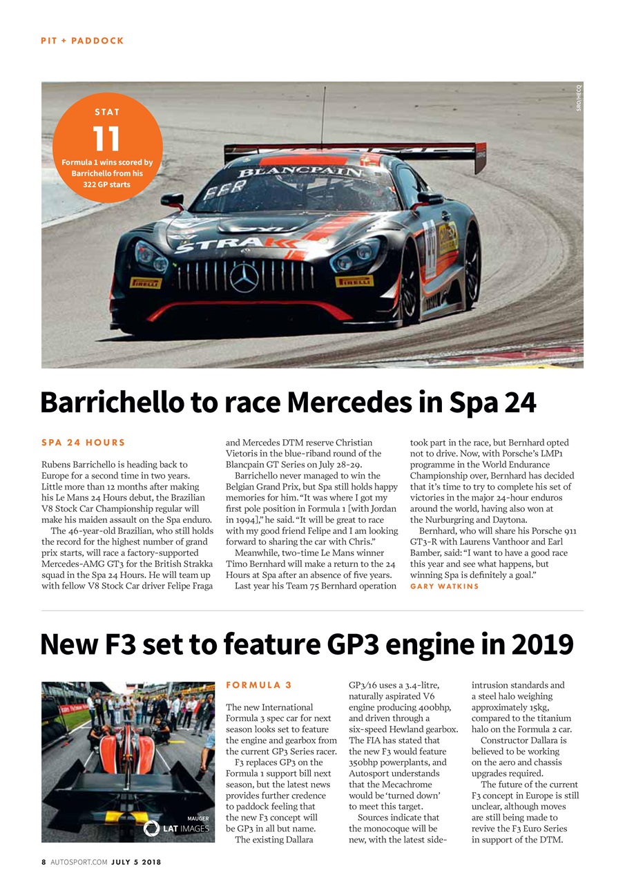 Autosport Preview Pages