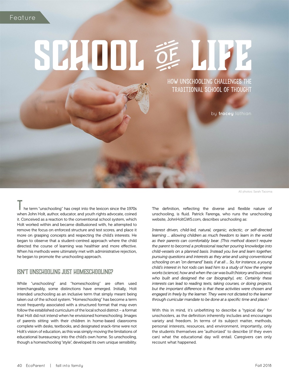 Ecoparent Magazine Preview Pages