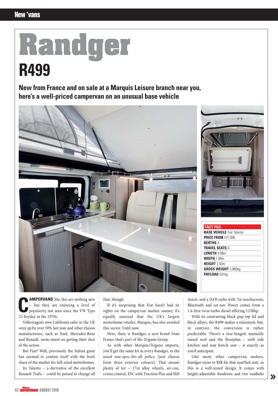 What Motorhome magazine Preview Pages