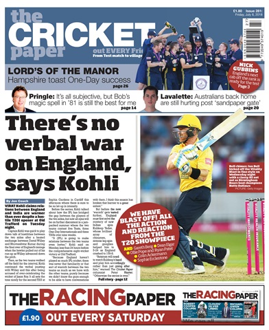 The Cricket Paper issue 6th July 2018