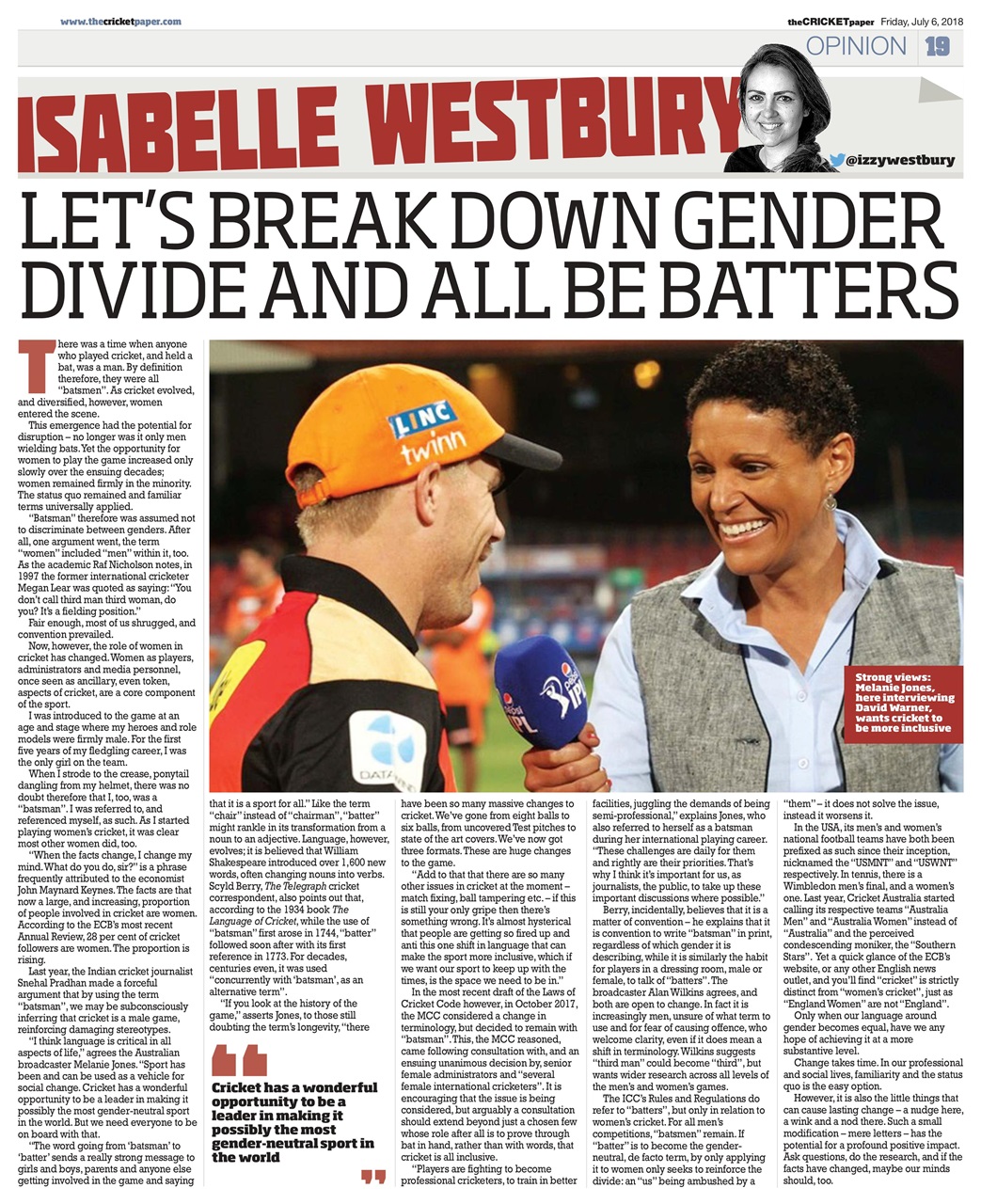 The Cricket Paper Preview Pages