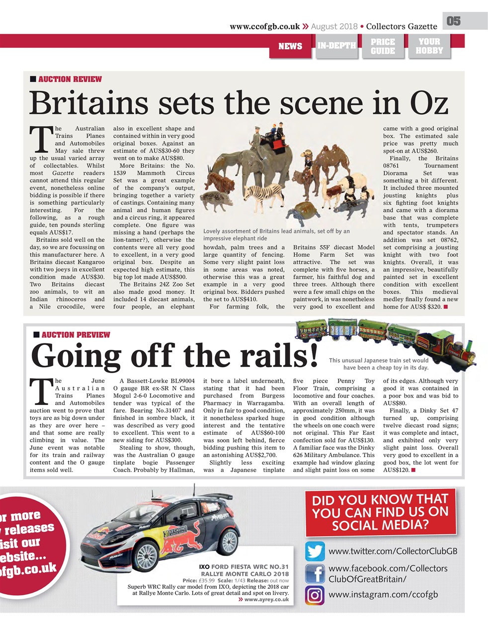 Collectors Gazette Preview Pages