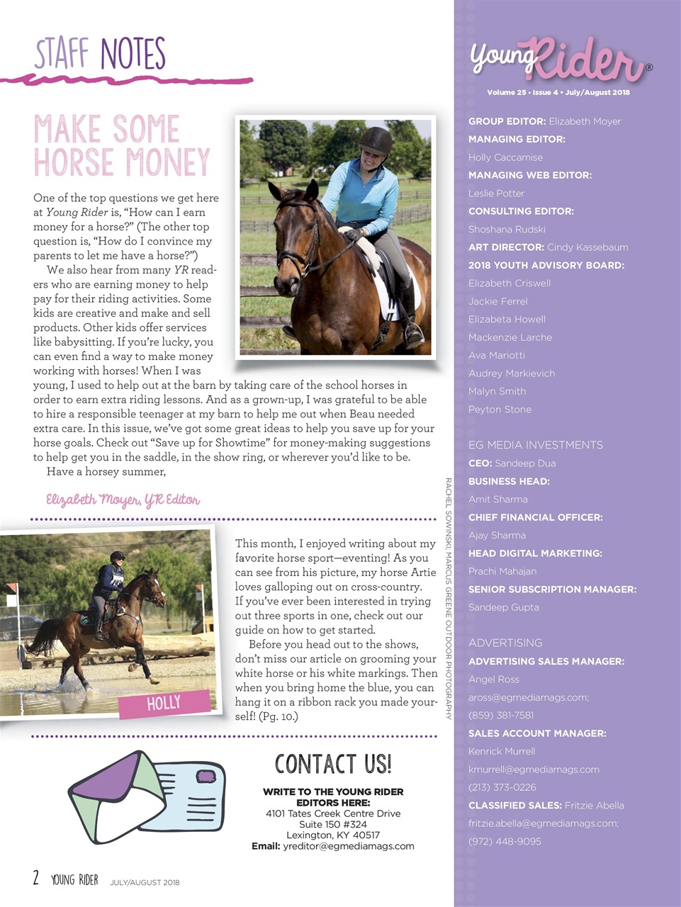 Young Rider Magazine Preview Pages