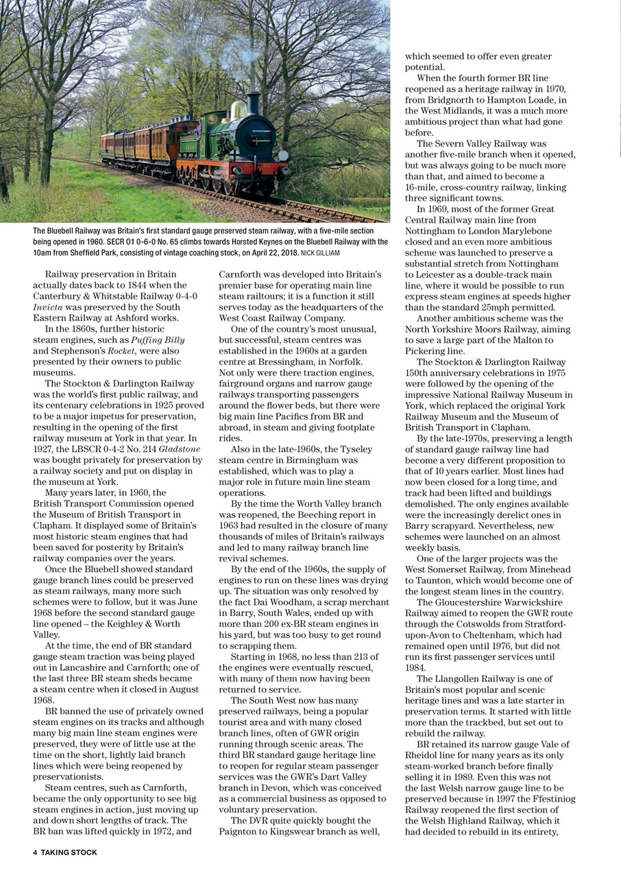 Heritage Railway Magazine - Taking Stock - A complete up-to-date list