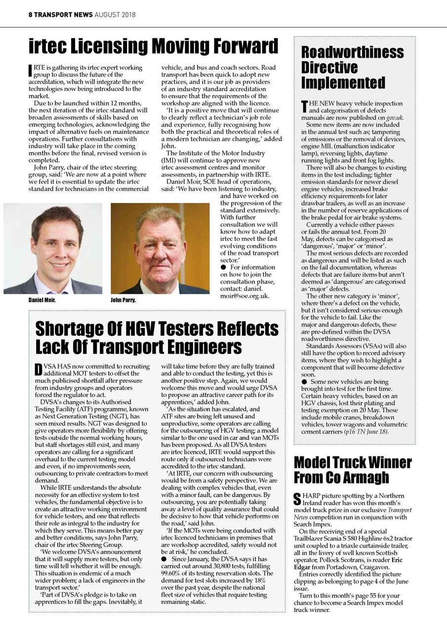Transport News Preview Pages