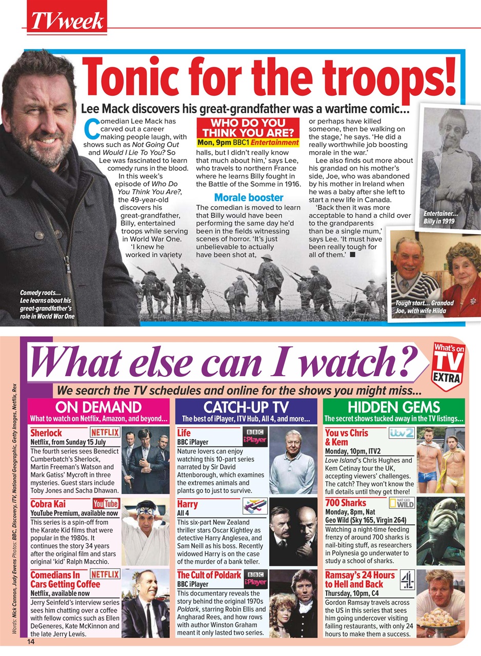 What's on TV Preview Pages