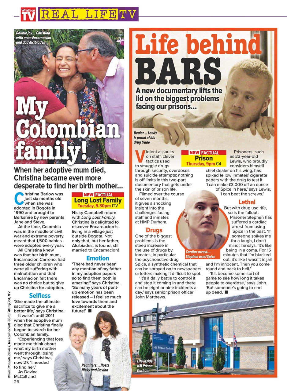 What's on TV Preview Pages