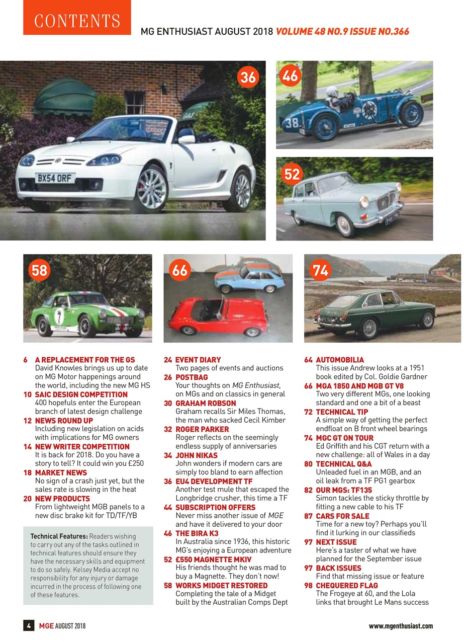 MG Enthusiast Preview Pages