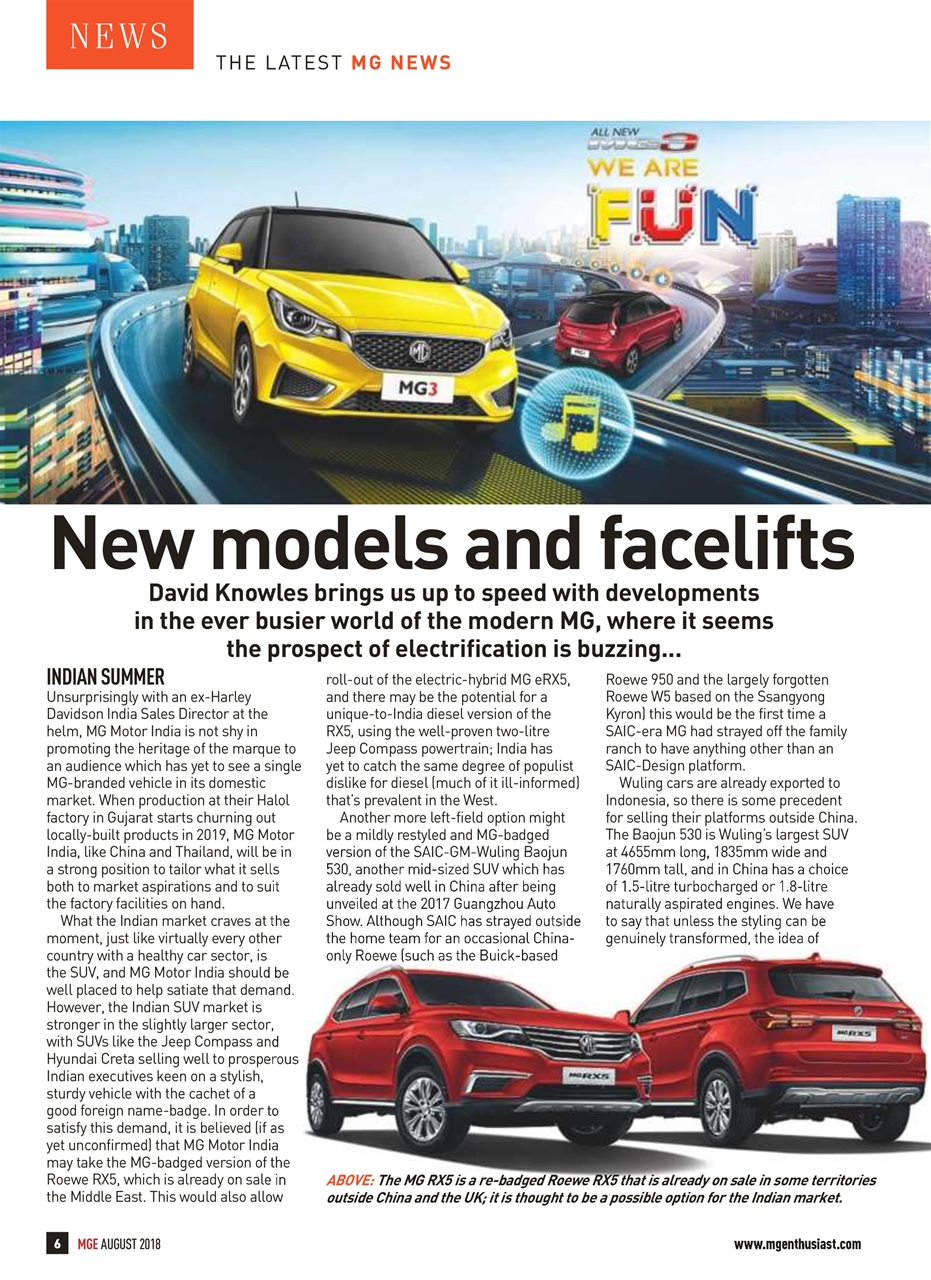 MG Enthusiast Preview Pages