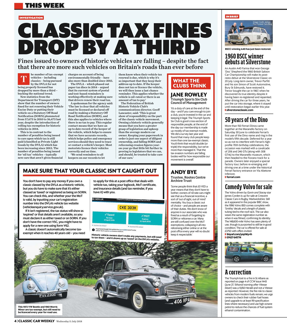 Classic Car Weekly Preview Pages