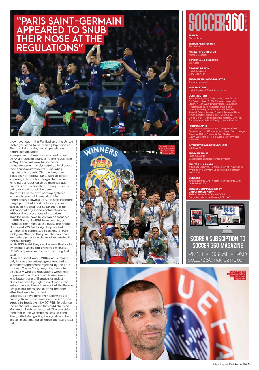 Soccer 360 Preview Pages