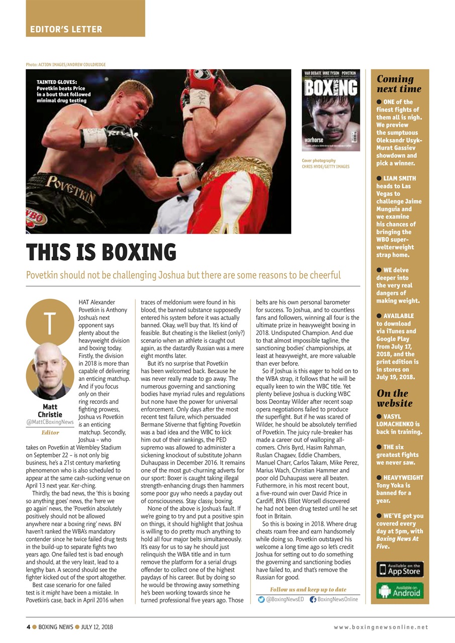 Boxing News Preview Pages