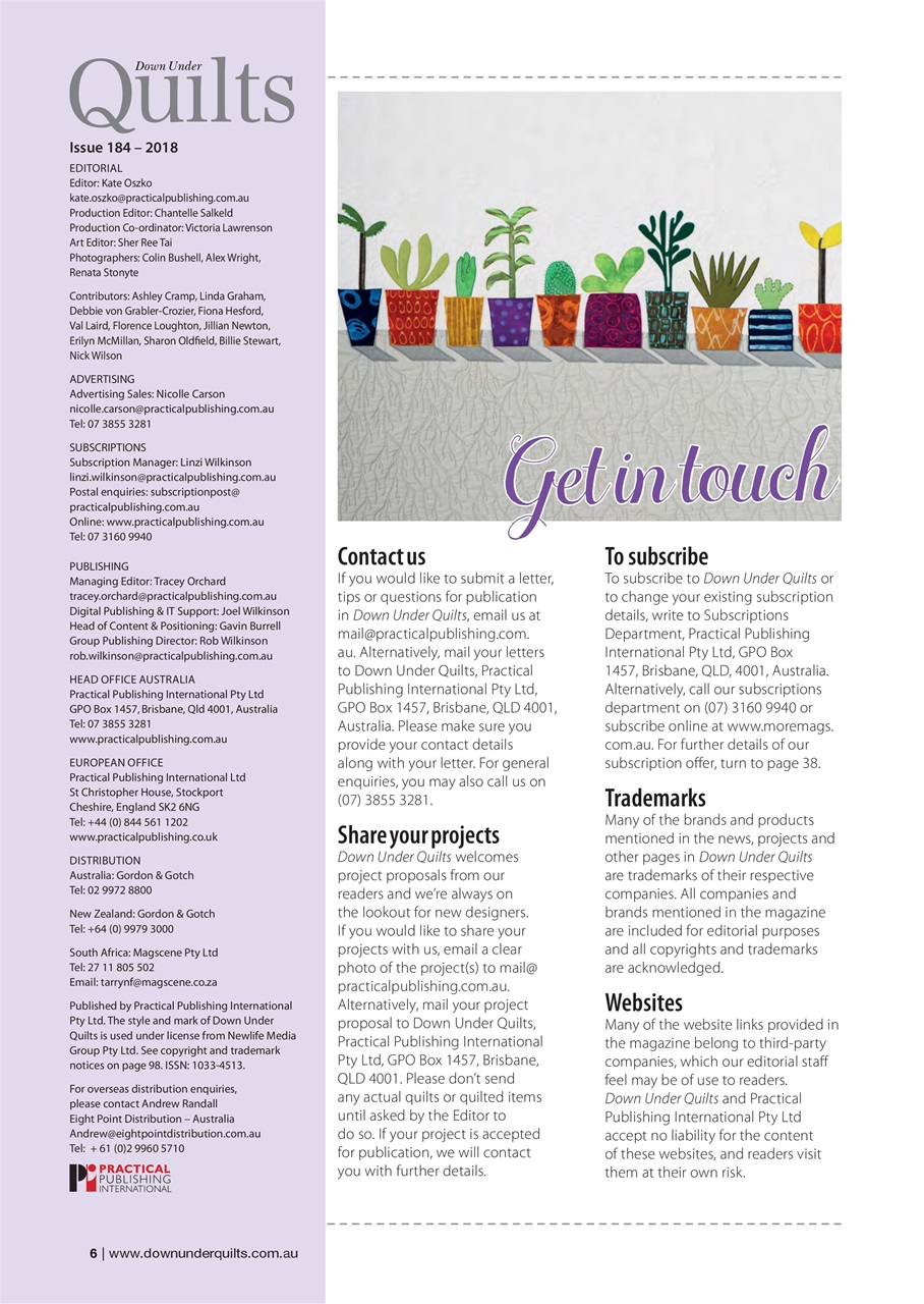 Down Under Quilts Preview Pages