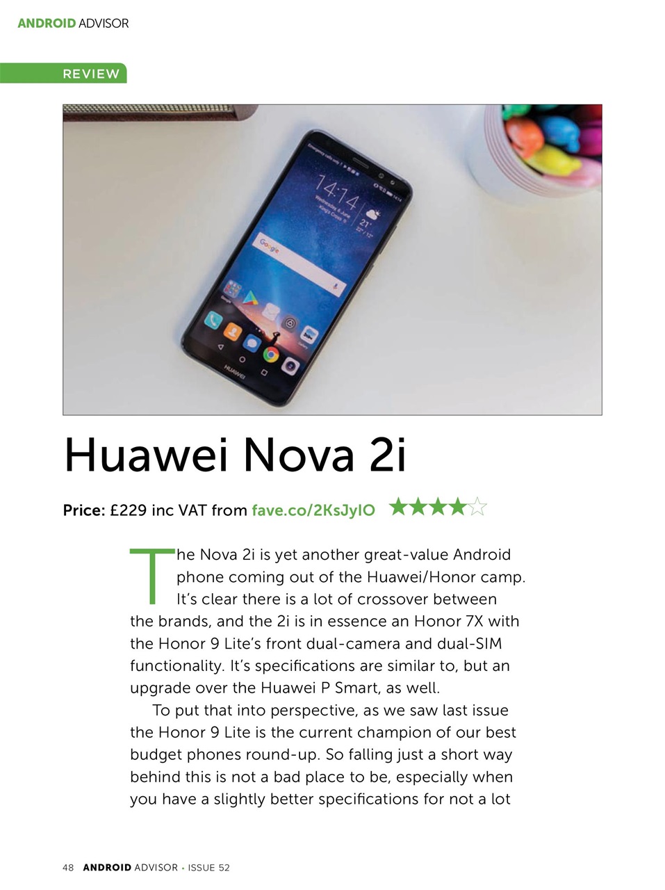 Android Advisor Preview Pages