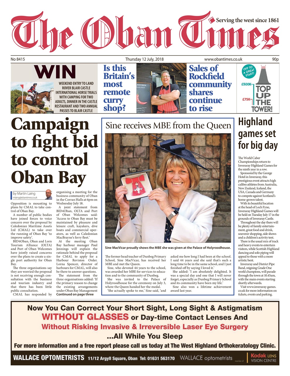 The Oban Times & Lochaber Times Preview Pages
