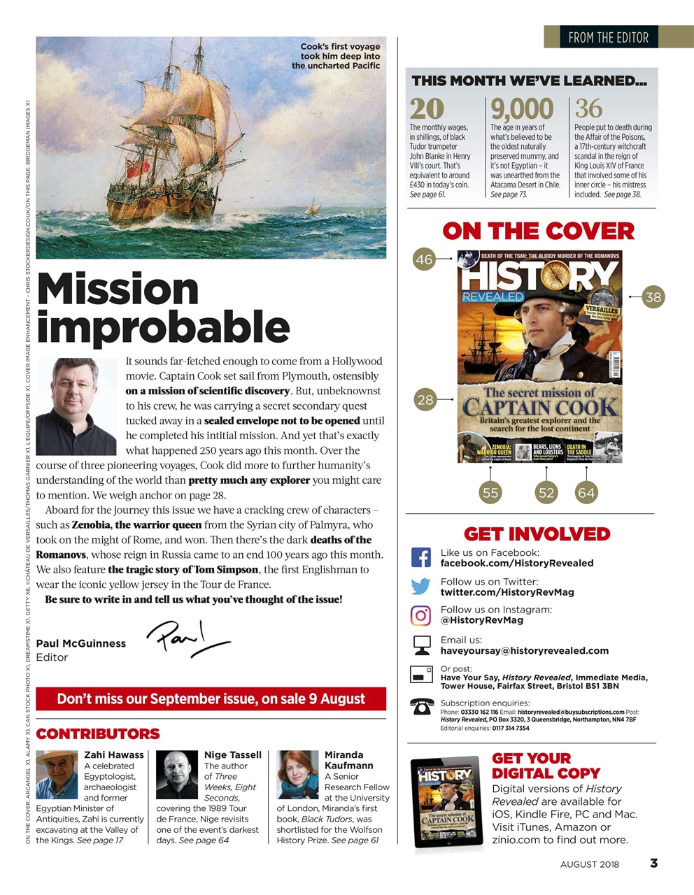 BBC History Revealed Magazine Preview Pages