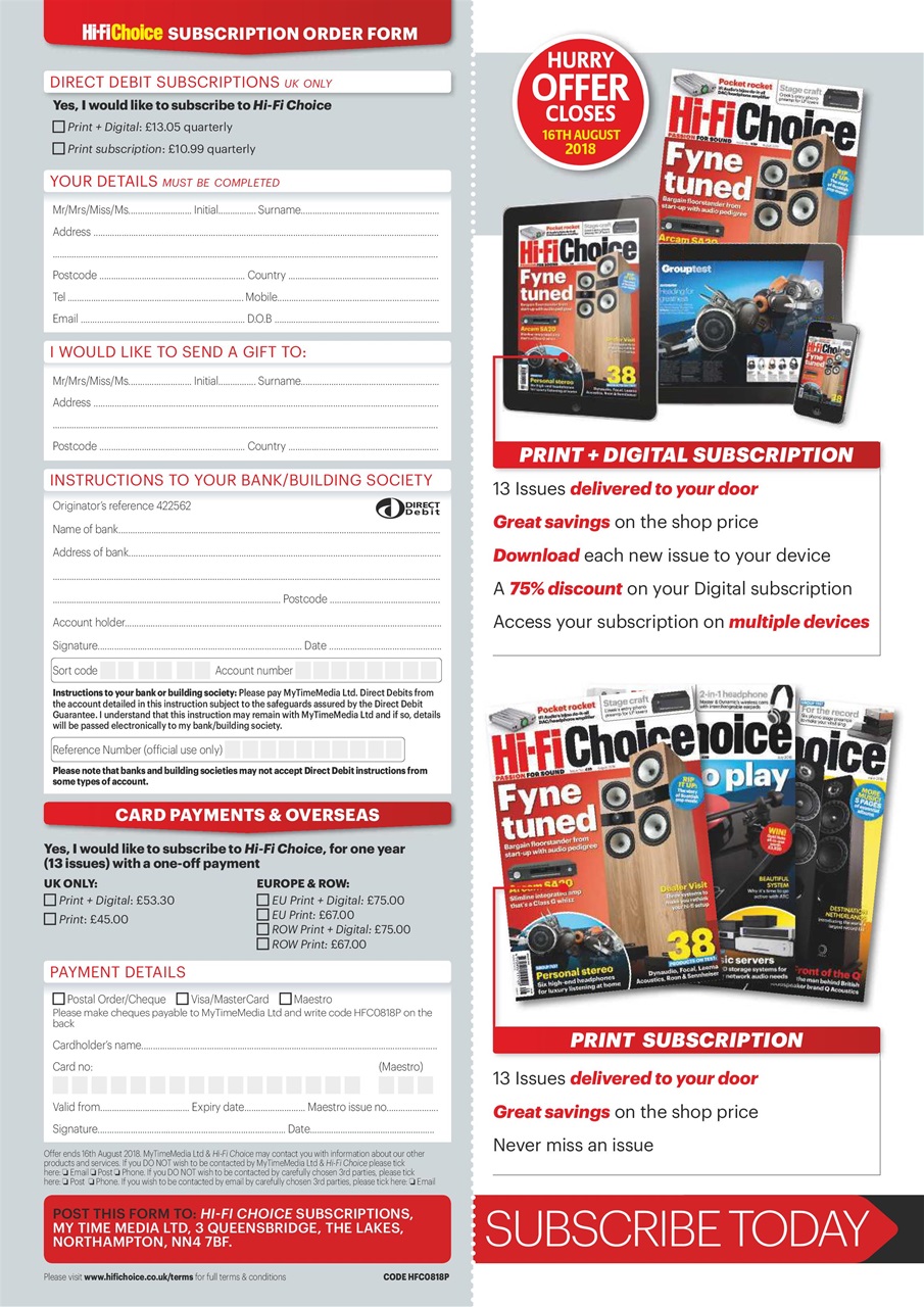 Hi-Fi Choice Preview Pages