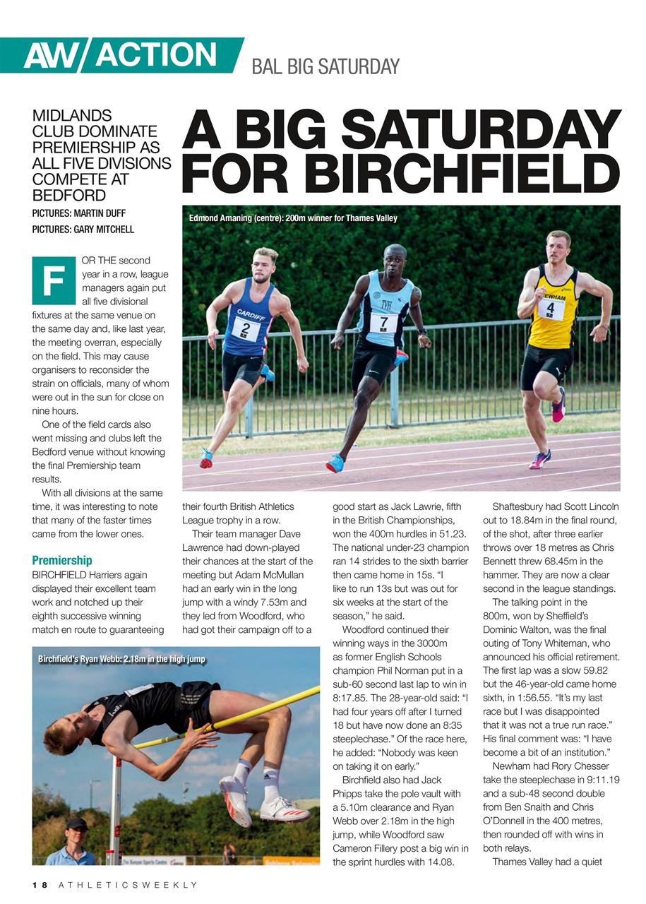 AW – Athletics Weekly Magazine Preview Pages