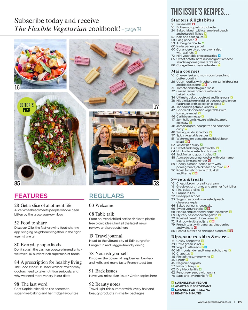 Vegetarian Living Preview Pages