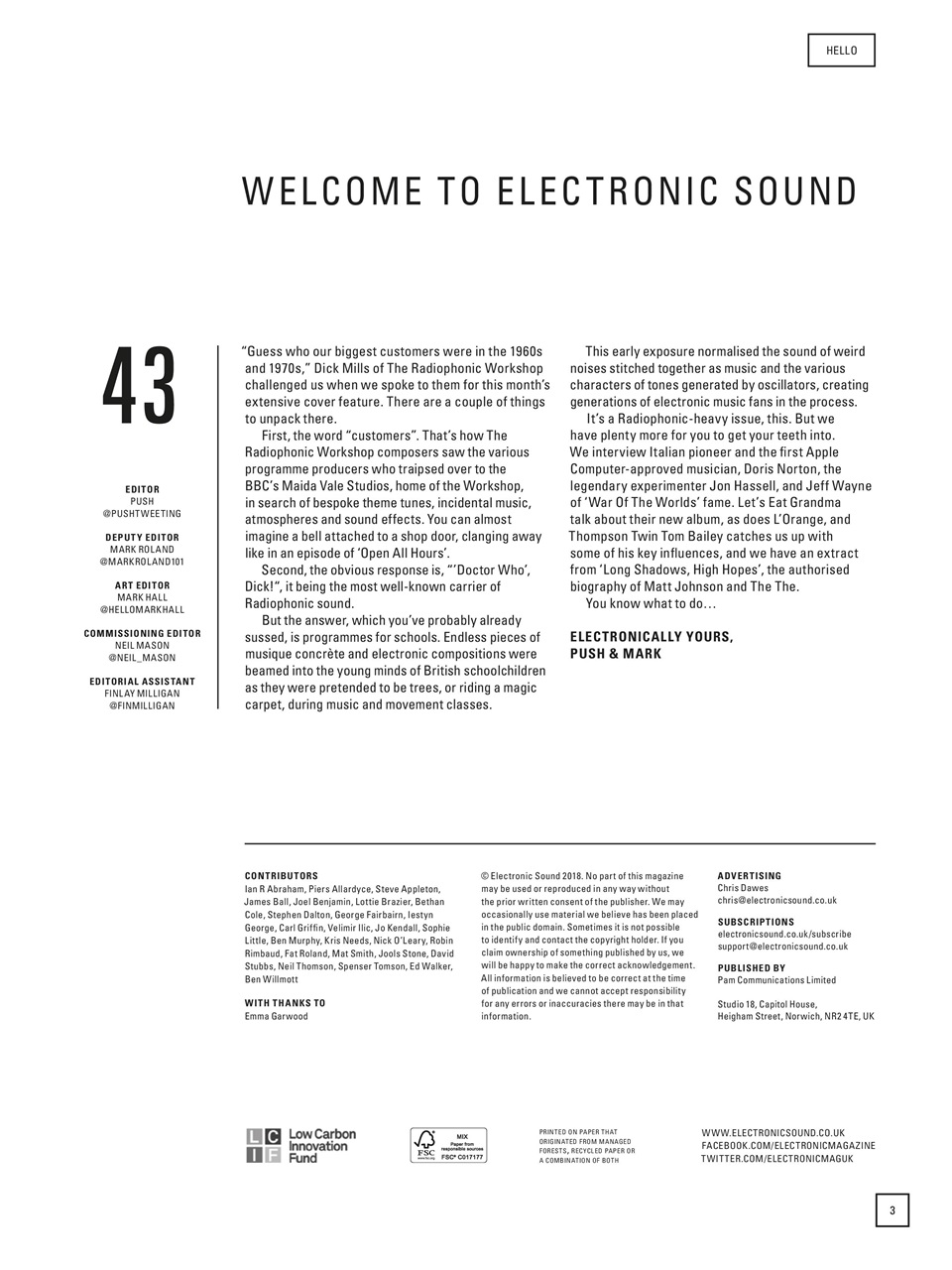 Electronic Sound Preview Pages