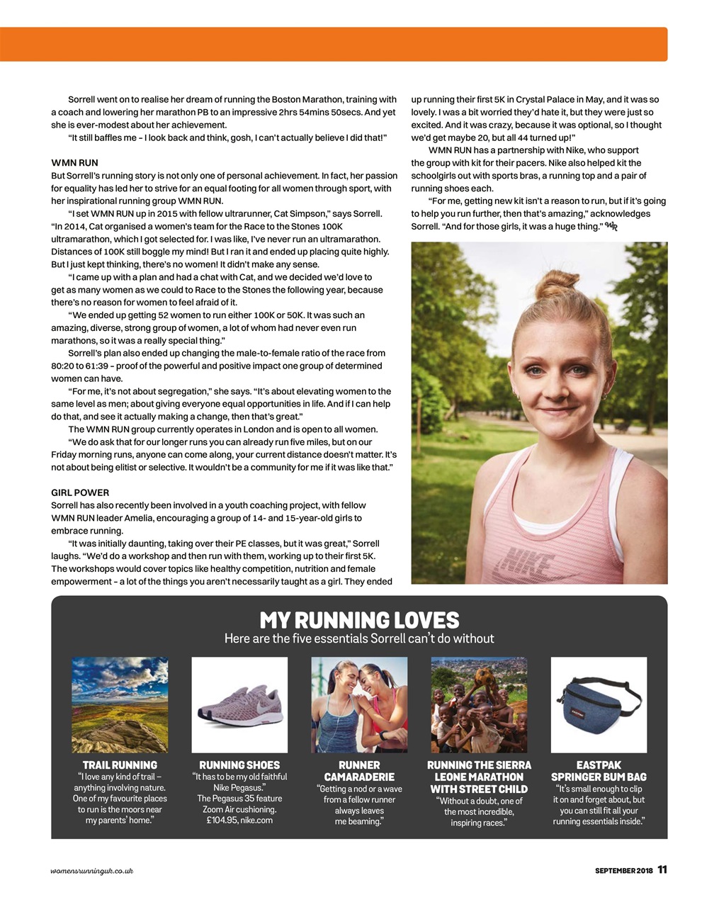 Women’s Running Preview Pages