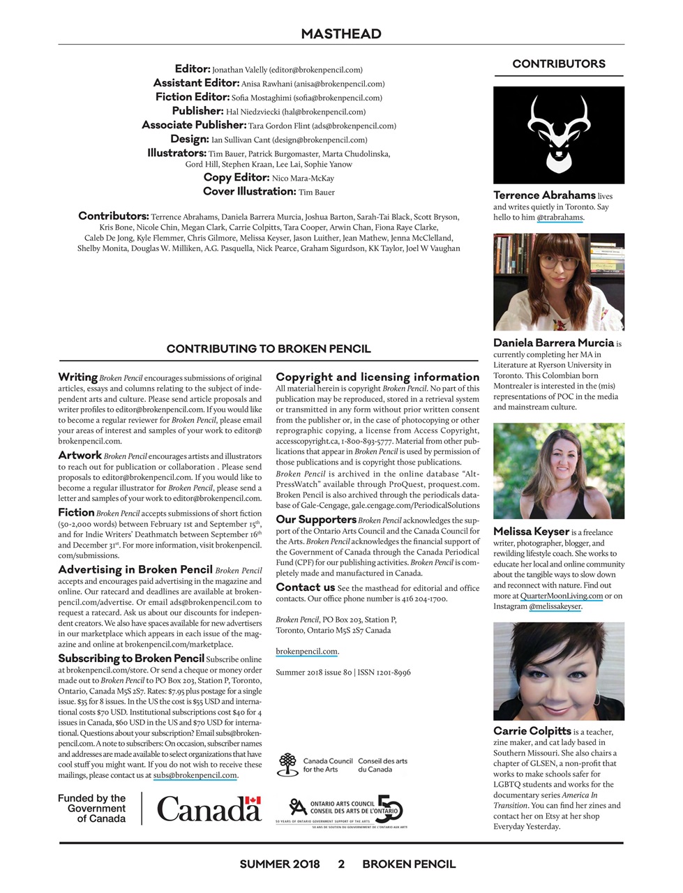 Broken Pencil Preview Pages