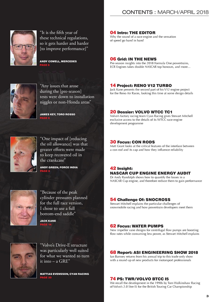 Race Engine Technology Preview Pages