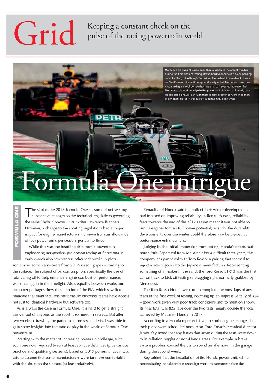 Race Engine Technology Preview Pages