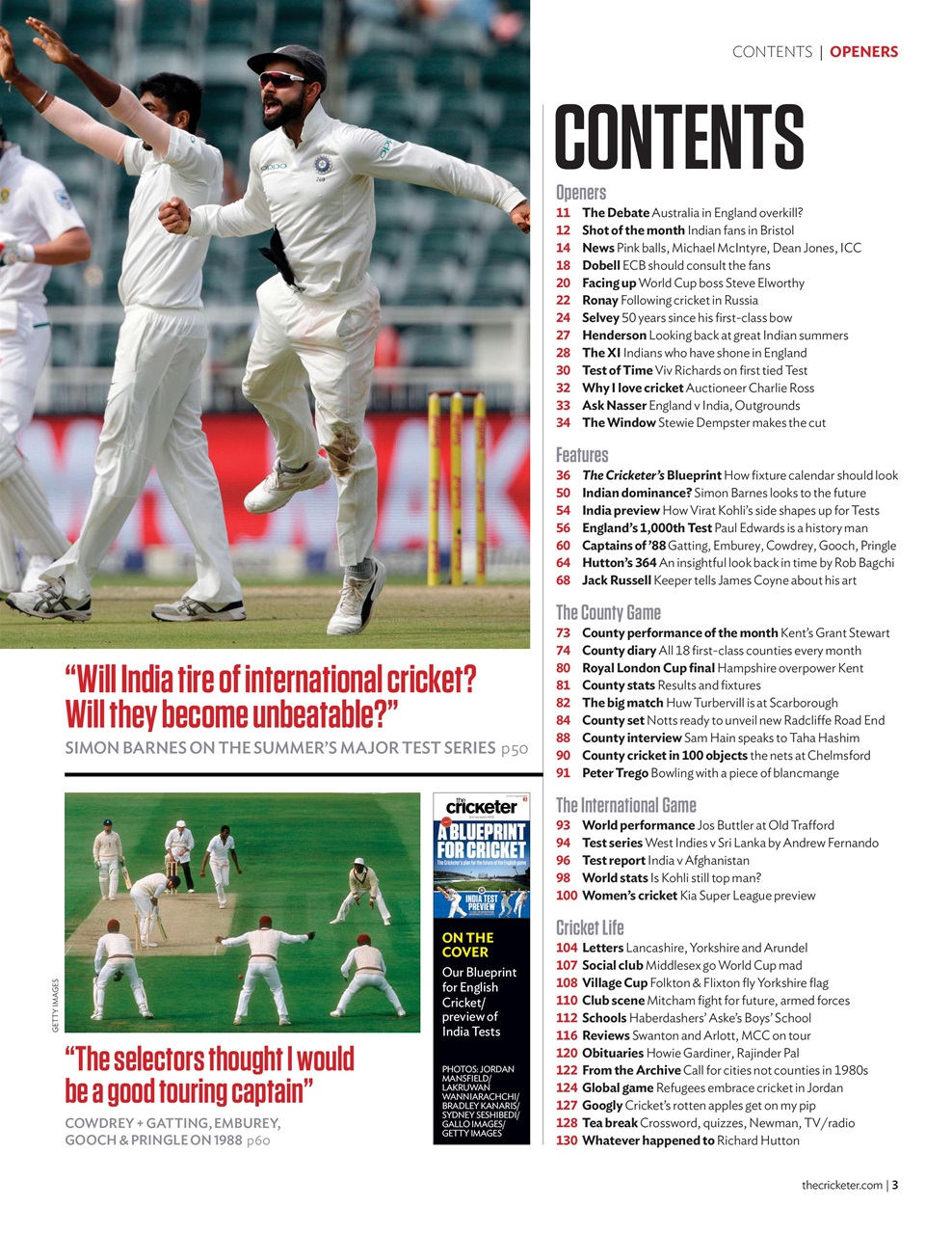 The Cricketer Magazine Preview Pages
