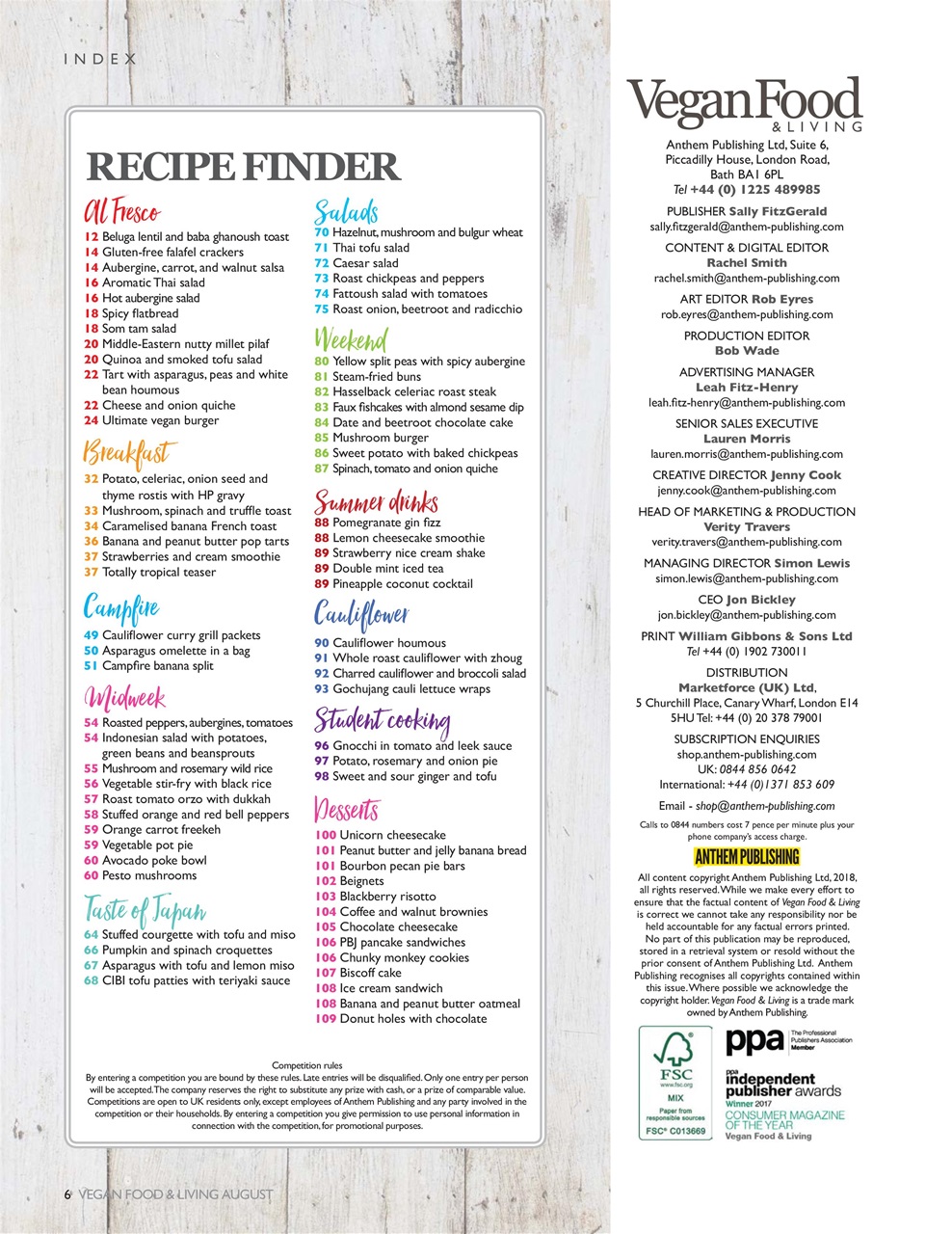 Vegan Food & Living Magazine Preview Pages