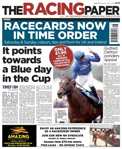 The Racing Paper issue 14th July 2018