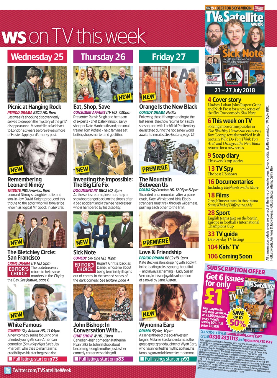 TV & Satellite Week Preview Pages