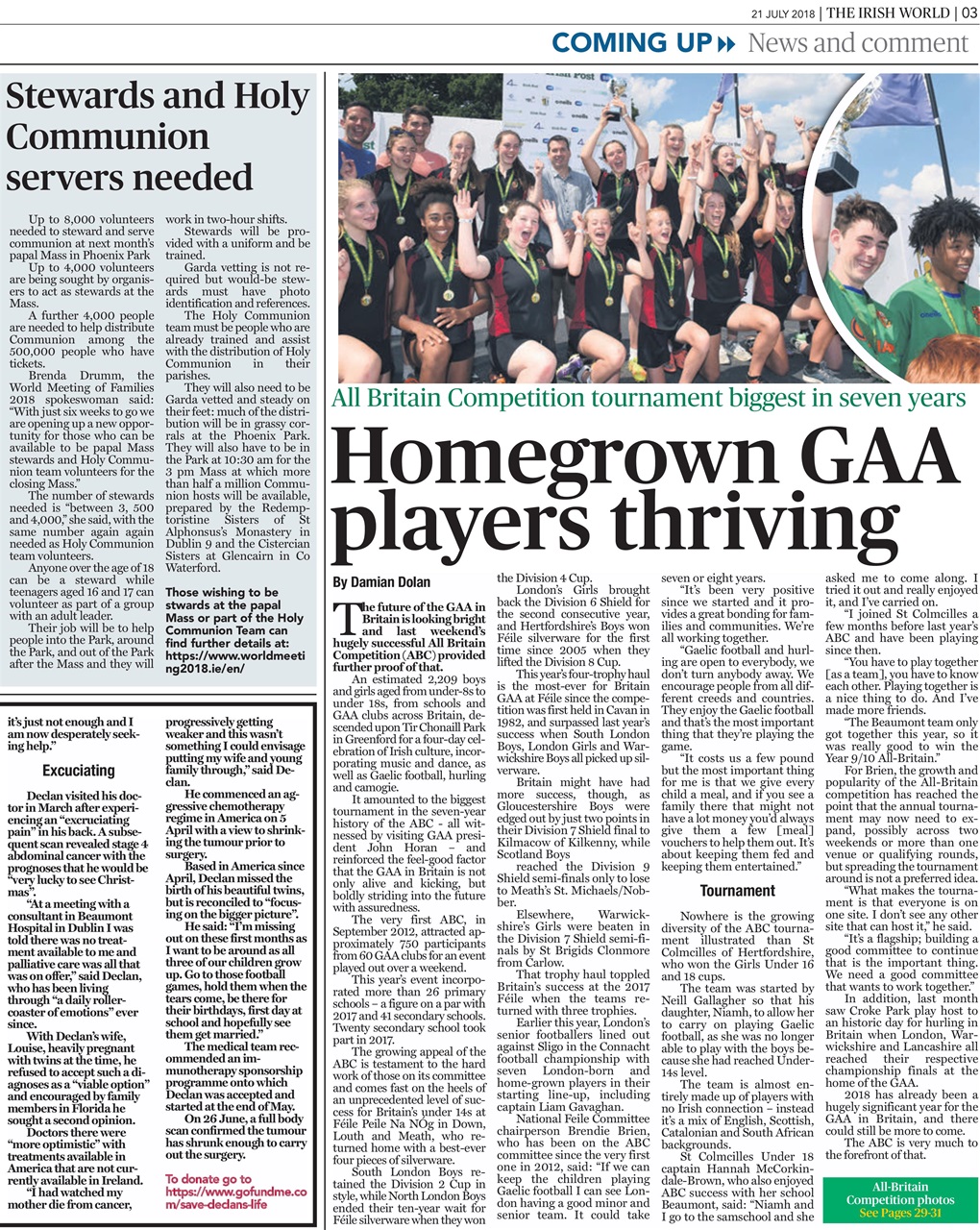 Irish World Preview Pages