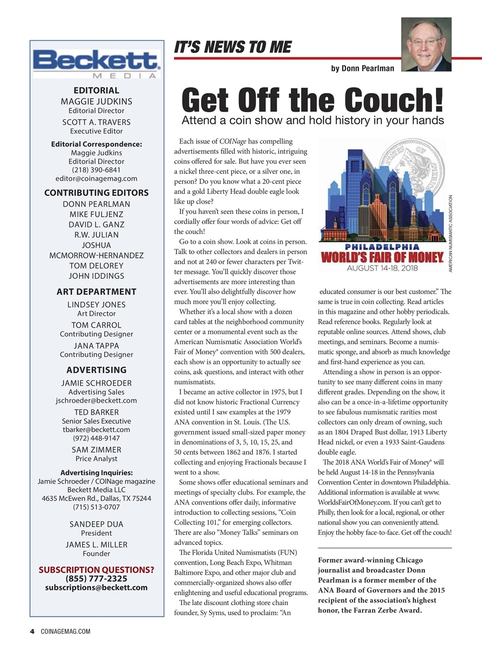 COINage Magazine Preview Pages